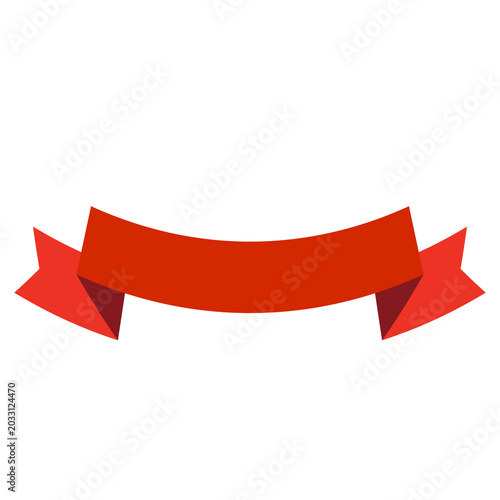 Elegant Red Ribbon Bow Isolated on White Background Minimalist Design