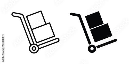 Foto Hand truck icon