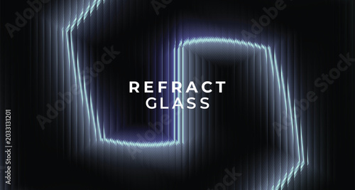 Принти на полотні REFRACT GLASS – Futuristic Optical Light Poster with Cinematic Neon Refraction &