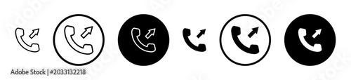 Fotografija Call outgoing icon filled flat and line versions