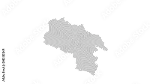 Obraz na płótnie Equatorial Guinea Nation Geometric Land Grey Clipart White State Isolated Vector