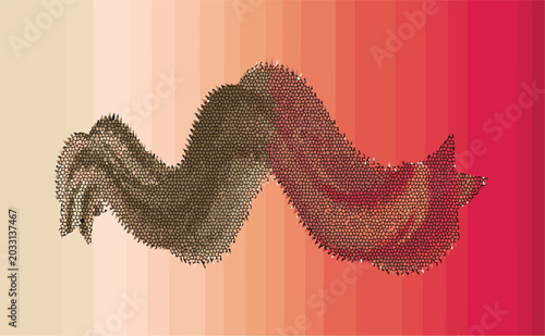 vector illustration of an abstract background with flowers