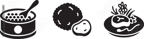 Tableau sur toile delicious healthy organic food vector icon