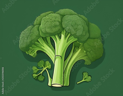 fresh broccoli florets healthy vegetable organic produce
