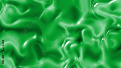 Green Liquid Metal Flow Abstract Background Motion