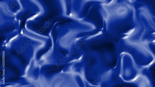 Blue Liquid Silk Flow Abstract Background Animation