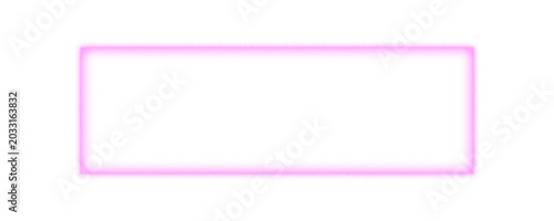 Glowing pink rectangle on isolated transparent background for design