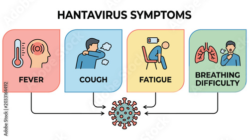 Hantavirus Symptoms Medical Infographic Vector_26
