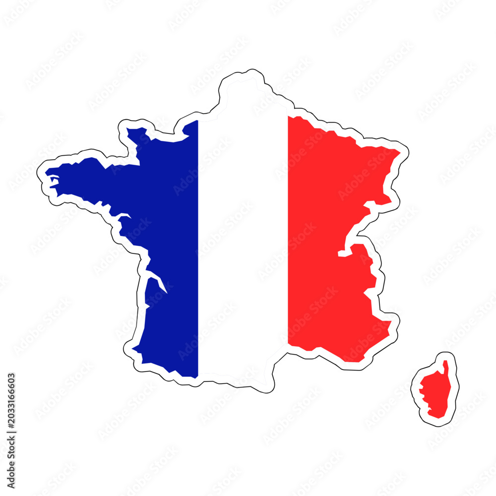 Fototapeta premium France Country Map Icon