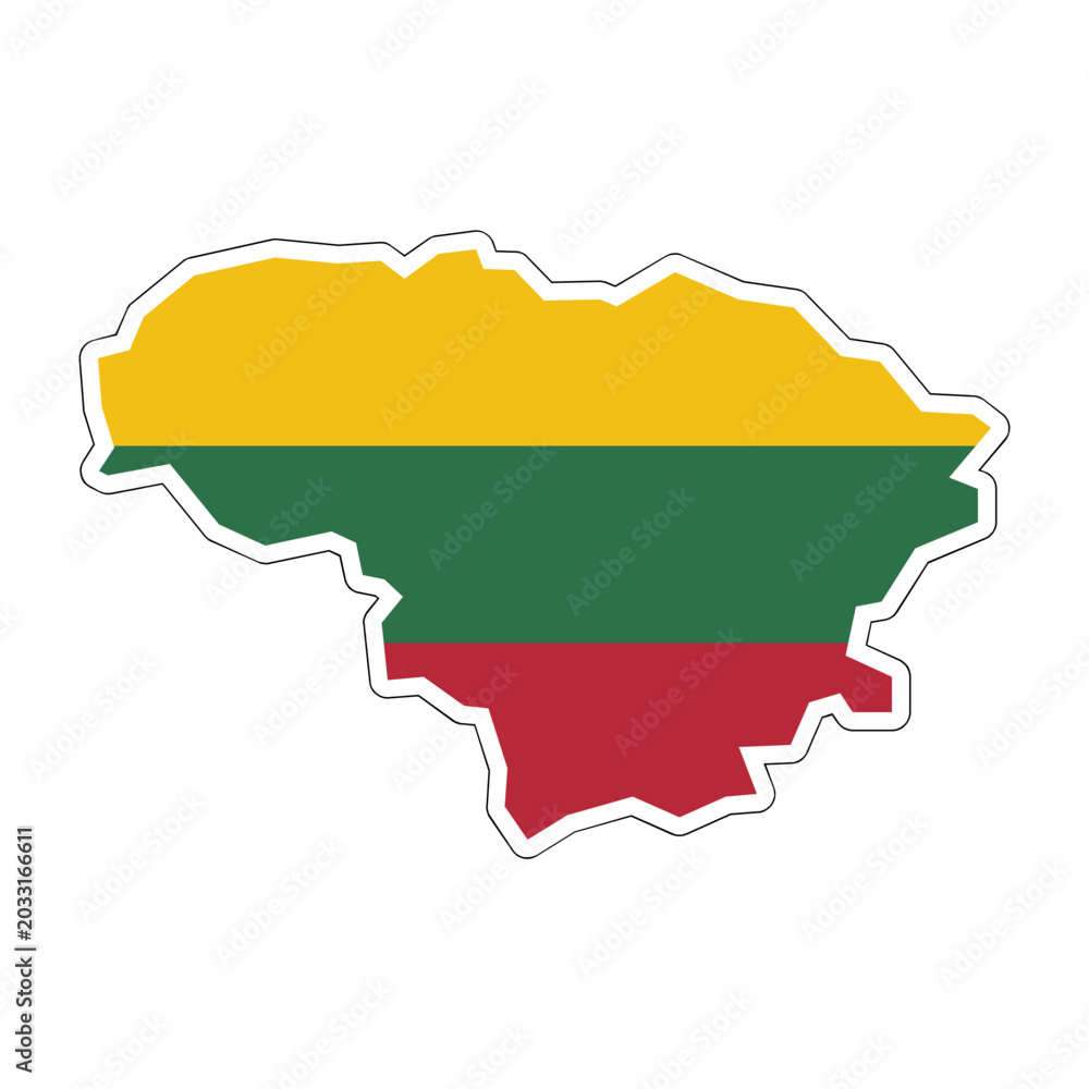 Obraz premium Lithuania Country Map Icon
