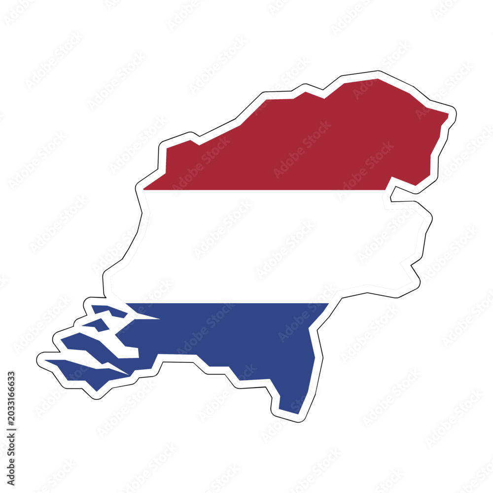 Fototapeta premium Netherland Country Map Icon