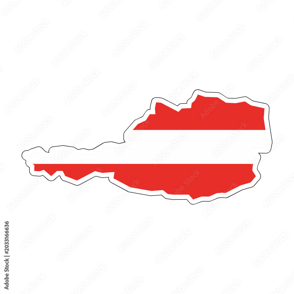 Obraz premium Austria Country Map Icon