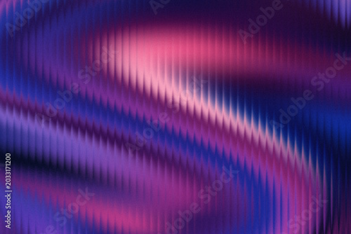 Abstract grainy gradient background with wavy ripple texture in vibrant purple, pink, and deep blue iridescent neon fluid colors