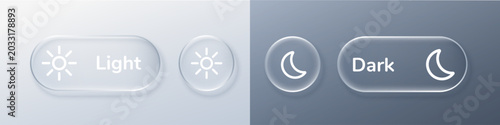 Foto Set of day and night mode button