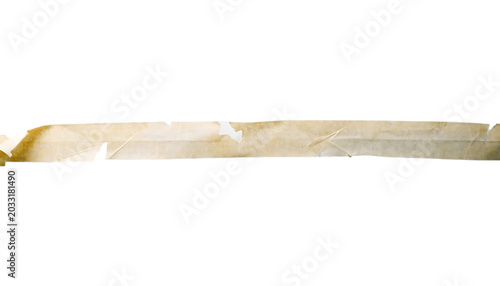 Close up view of old weathered wooden plank with visible grain and cracks isolated transparent background