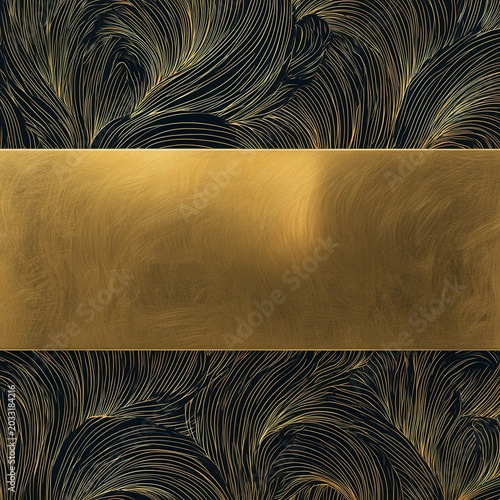 Bold gold stripe on textured dark background enhances design and art elements in modern decor