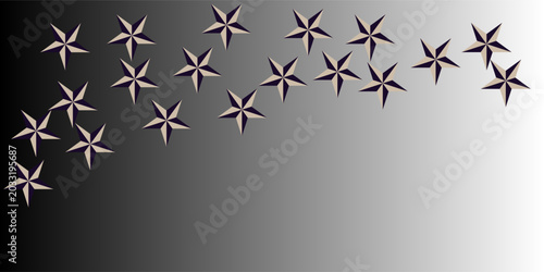 Photos Decorative Five-Point Stars Over Monochrome Gradient Background With Metallic Ac
