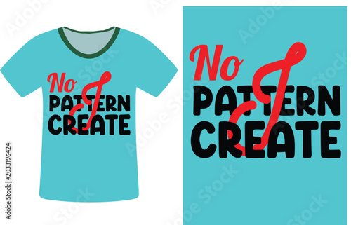 Bild auf Leinwand Light blue t-shirt with no pattern create slogan and crossed out text design