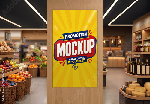 Vertical Poster Mall Setting Mockup