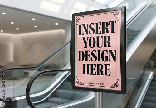 Vertical Poster Mall Setting Mockup