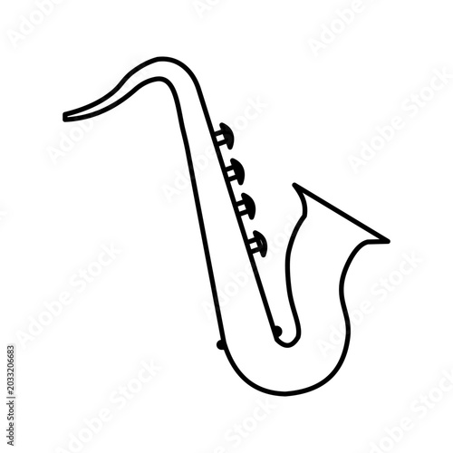 Photography Black saxophone silhouette icon representing jazz music, musical instruments, orchestra, performance, and entertainment concepts