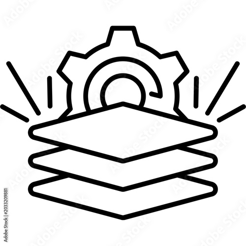 Quadro em tela Batch Processing Tasks Icon