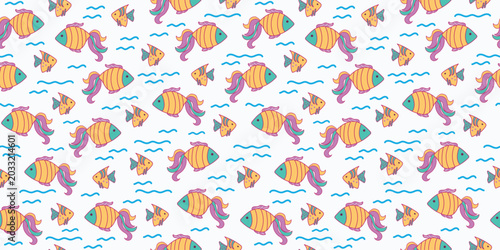 Photography Set of colorful gold fish