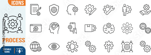 Foto Business configuration process settings icons
