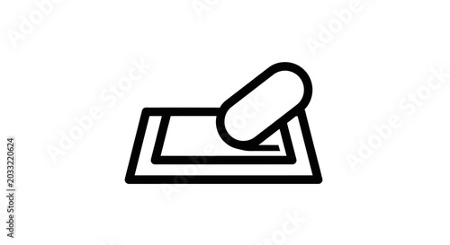 Schilderij op canvas Eraser Removing Mark From Surface Icon