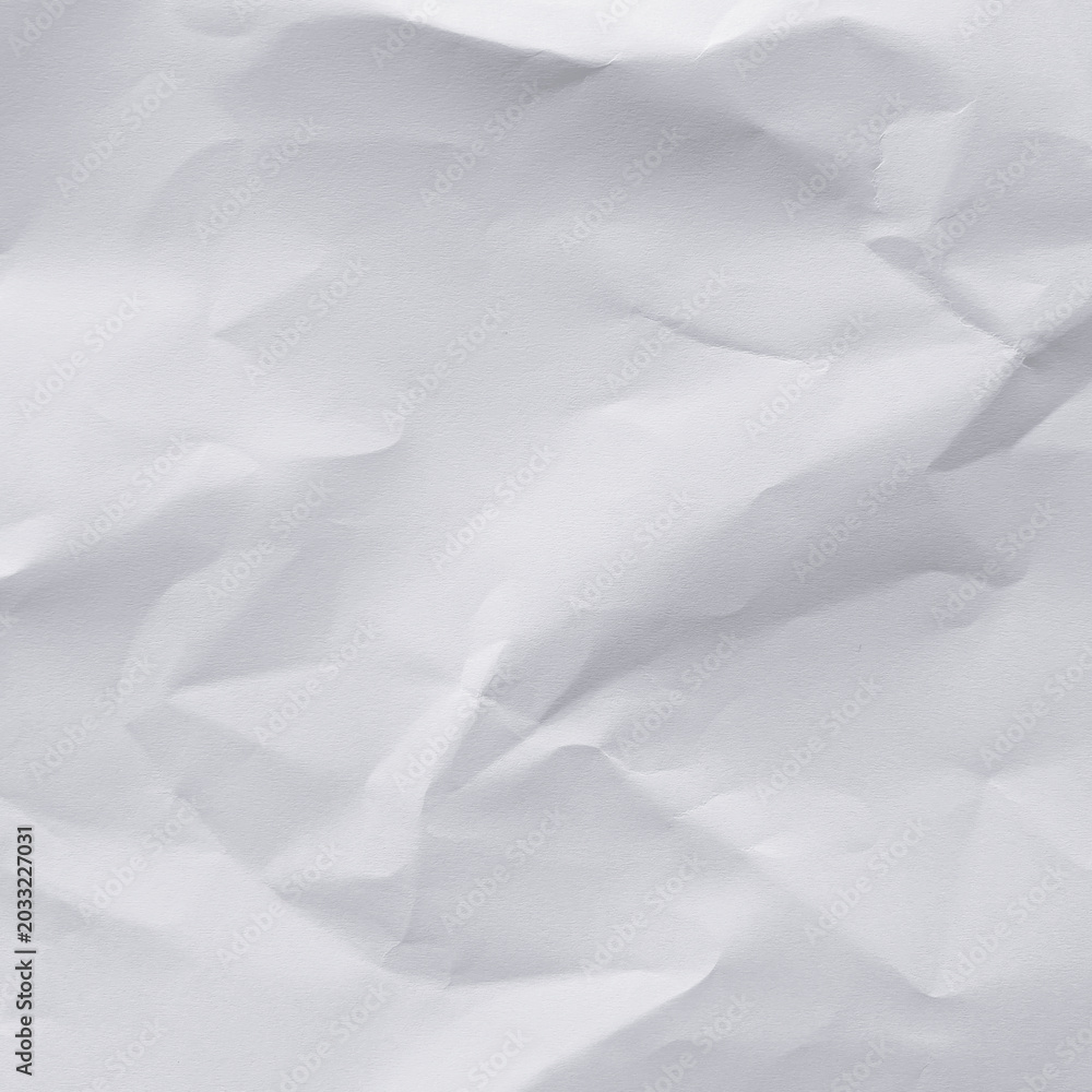 Fototapeta premium Crumpled white paper texture background