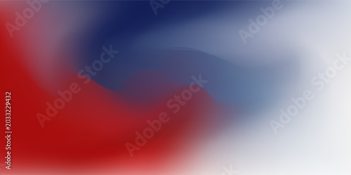 Fotografie Abstract soft blurred mesh gradient background featuring patriotic colors of red, white, and blue