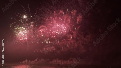 Fireworks with Night Sky Background