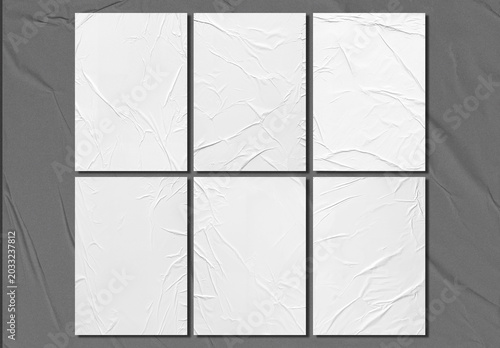 Wrinkled Glue Paper Texture Set