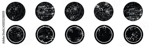 Grunge Circle Stamp Texture Collection – Distressed Round Badge Overlays.  ink stamp circles, round shape stamp.