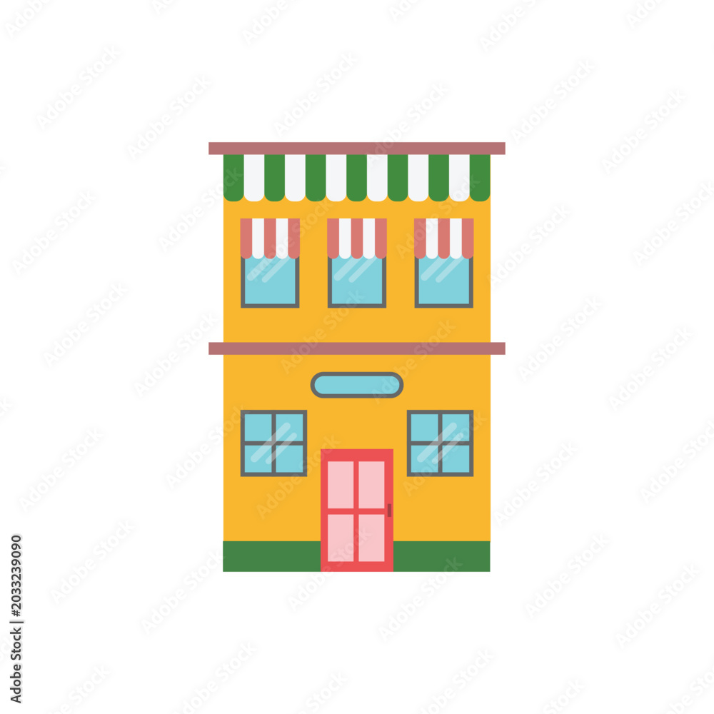 Fototapeta premium Building vector illustration on a white background