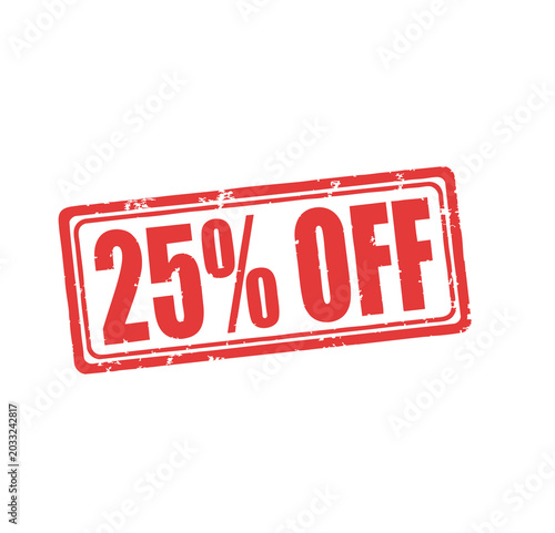25% off stamp