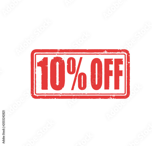 10% off stamp