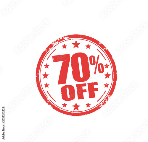 70% off stamp