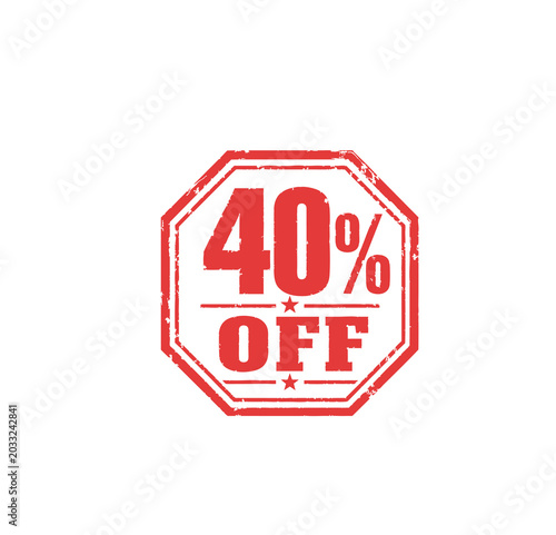 40% off stamp