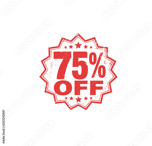 75% off stamp
