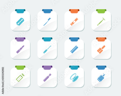 Bright Make-up icon set, Health and beauty icons - Vector Icon Set