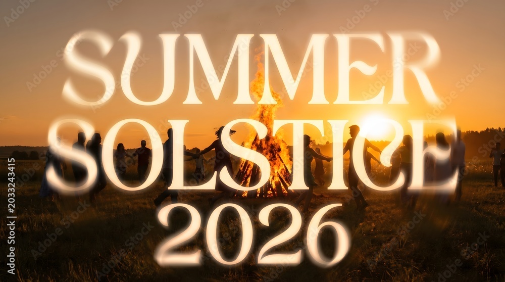 Fototapeta premium Summer solstice 2026 celebrate the longest day of the year