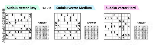 Schilderij op canvas Sudoku game with answers