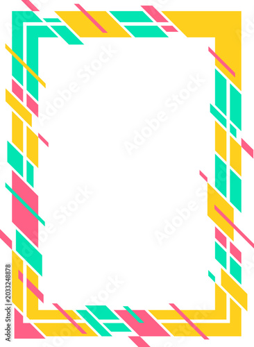 abstract colorful background with frame