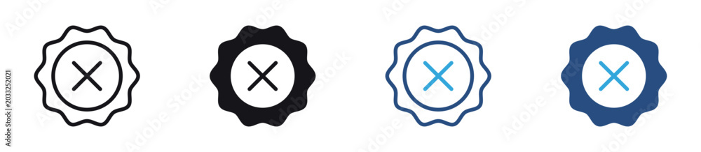 Fotografie Poor Quality Icon Set