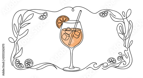Aperol spritz Italian summer frame