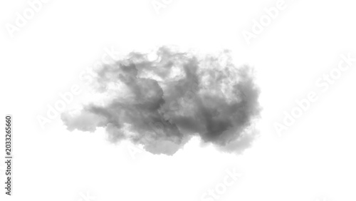 Fotografija Wispy dark cloud with atmosphere transparent background ethereal as transparent