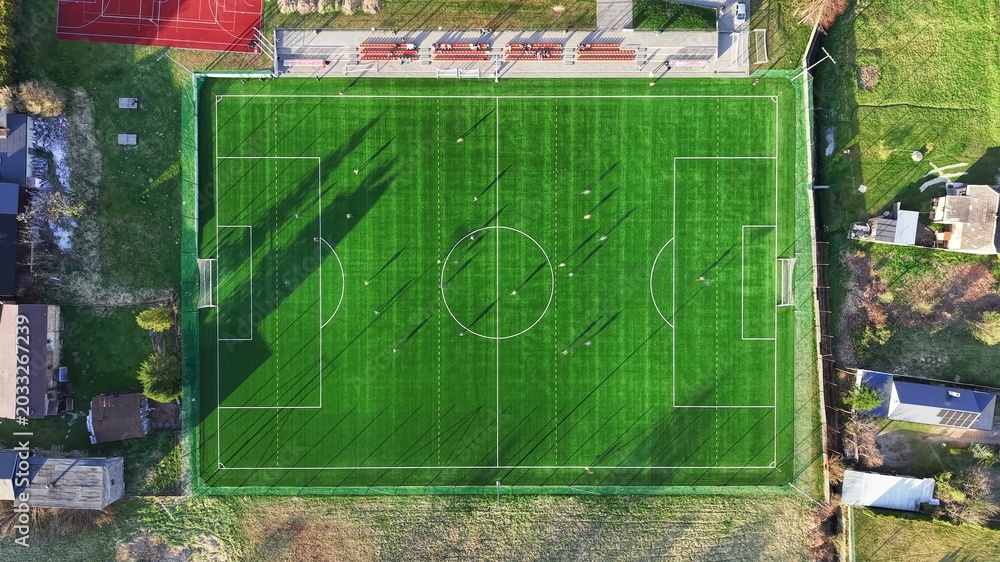 Fototapeta premium Outdoor activity at a small town stadium