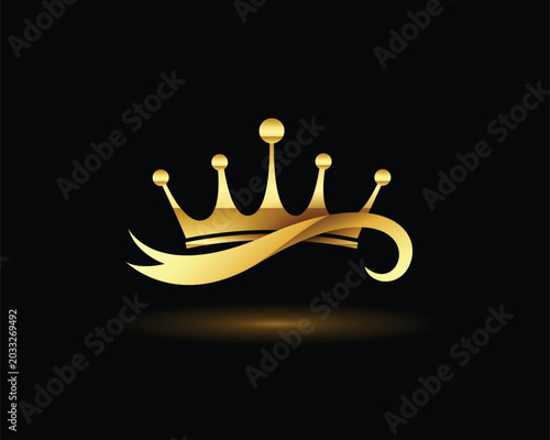 eye catching golden crown background for kingdom success
