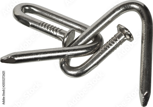 Classic nails puzzle on white background